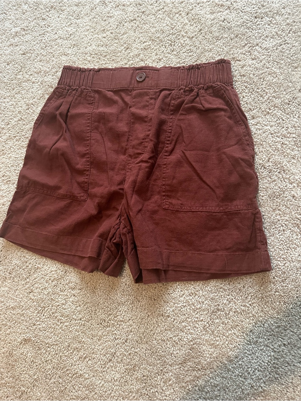 Women’s Loft Casual Elastic Waist Brown Shorts Size Small